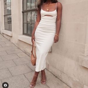 Sexy Zara white cutout dress